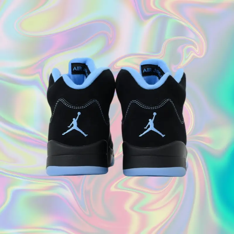 Solid Black Light Blue Matte Soft Nubuck Grid Mesh High Top Casual Basketball Shoes Light Blue Layer Rubber Sole Vintage Daily Dark Color Block Sneakers