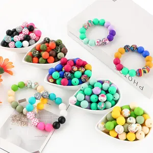 15mm Beads Making Kit, Colorful Beads & Letter Print Beads, DIY Jewelry Making Supplies for Bracelet & Necklace & Keychain