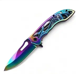 Starry Sky Gradient Claw-Shaped Folding Knife Stainless Steel