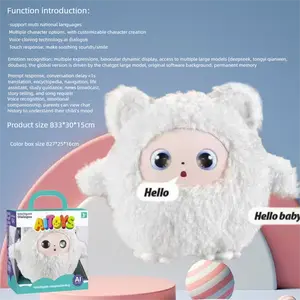 Smart AI Interactive Plush Doll, Voice Control Talking Robot Toy for Kids, Electronic Pet Companion for Sleep Calm, Educational Learning Toy, Ideal Gift for Family Game Night Birthday Party Favors