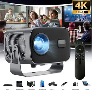 A12 Projector Mini Portable LED Video Android 11.0 WIFI 6 Mirror SmartPhone for 1080P 4K Video Home Cinema Projector
