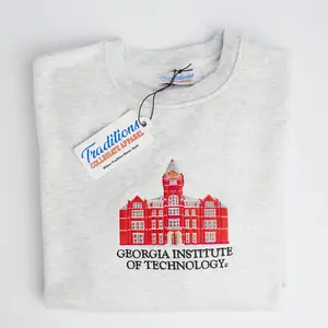 Georgia Tech Crewnecks, Embroidered Sweatshirt