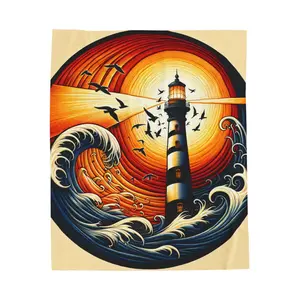 Beacon amidst the Waves- Plush Blanket