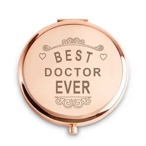Appreciation Gifts for Doctor Women, Thank You Doctor Gifts for Birthday, Christmas, Stocking Stuffers, Retirement, Personalized Compact Mirror