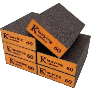 Sanding Sponge, 60 Grit Assortment Sanding Block, Wet and Dry Dual-use Sander Sponges for Drywall Metal, Sandpaper Sponge for , Washable and