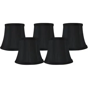 Meriville Faux Silk Clip On Chandelier Lamp Shades, 4-inch by 6-inch by 5-inch