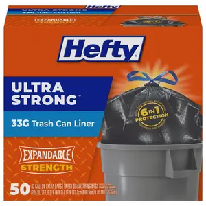 Ultra Strong Draw String 33 Gal. Trash Bags (50-Count) Drawstring Kitchen