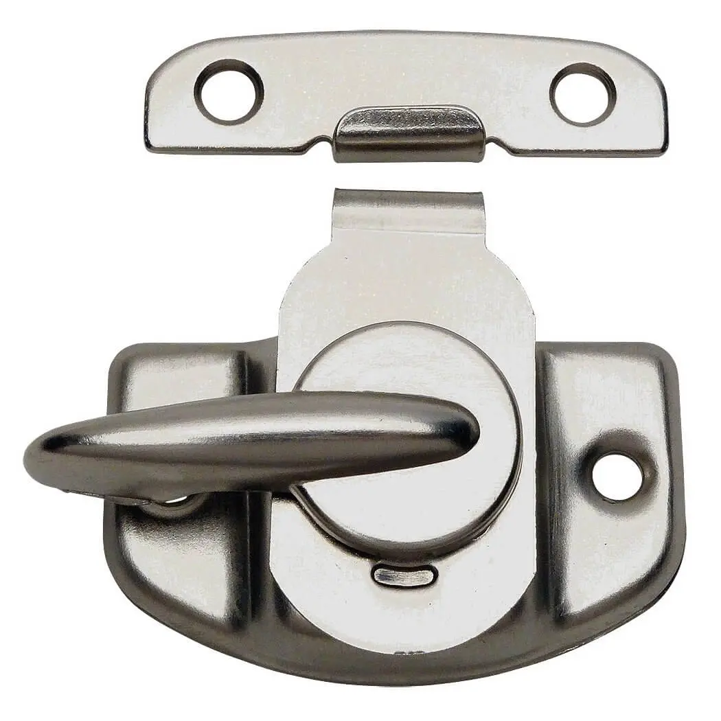 Cam Action Window Sash Lock and Keeper, Satin Nickel