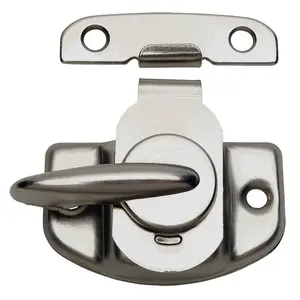 Cam Action Window Sash Lock and Keeper, Satin Nickel