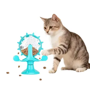 Dog Toys Cat Feeding Interactive Wheel Toys Pet Leaking Food Training Ball Slow Dog Cat Feeder Funny Dog Wheel Interactive Toy