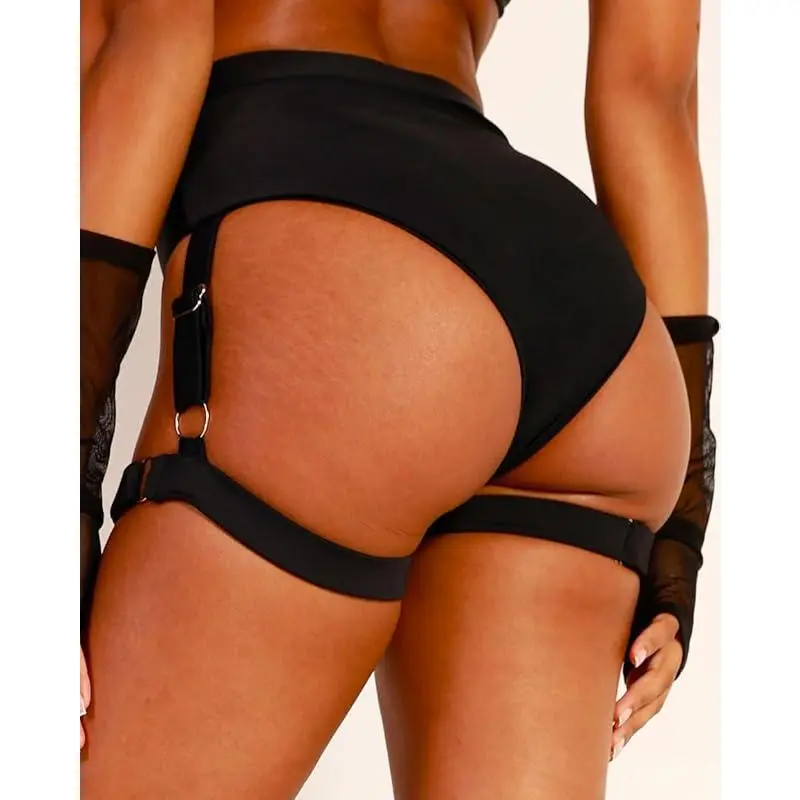 Women's Sexy Cheeky Thong Brazilian Cut Low Rise High Leg Bikini Bottom -  TikTok Shop