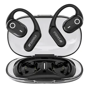 Sansui W26 OWS Noise Cancelling Bluetooth Ear Hook Electronic Earbuds Headset for Motorcycles and Bicycles, Wireless Operation, Open Ear Design Audio Headphone  traveling gadgets