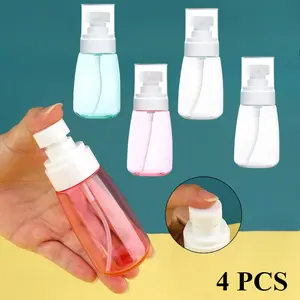 4 Pcs 2 Oz Refillable Plastic Containers Travelling Leakproof Pump Bottle for Lotion, Liquid Soap Beauty & Personal Care Makeup Cosmetic