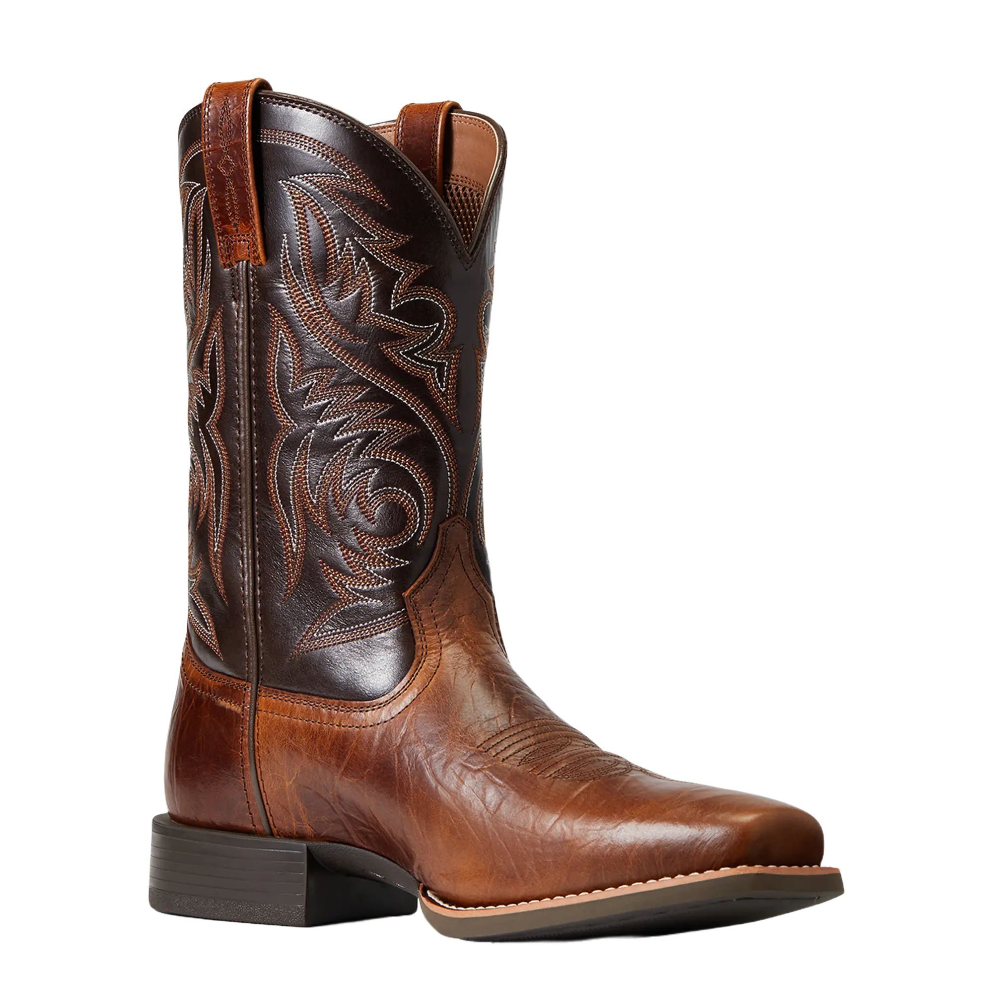 Ariat Men's Sport Herdsman Peanut Butter & Chaga Brown Western Boot 10040353