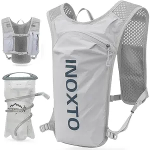 INOXTO Running Hydration Vest Backpack 1.5L Water Pouch Lightweight Insulated Adjustable Chest Strap BPA Free PEVA Material For All Genders