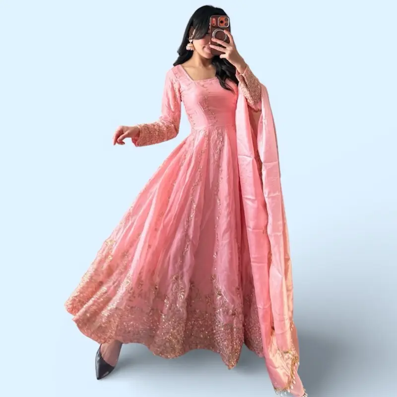 Elegant Heavy Handwork Anarkali Suit Elegant Heavy Handwork Anarkali Suit