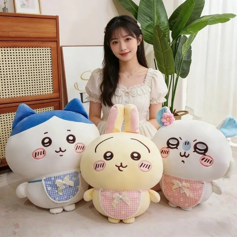 30CM Cute Hachiware Plushies Usachi Wear Clothes Usagi Plush Toy Adorably Chiikawa Hachi Self-deprecating Bear Stuffed Doll Kids Gift