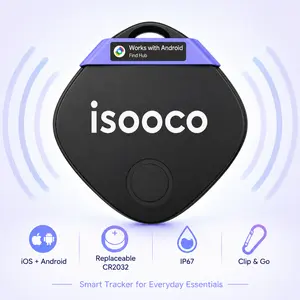 ISOOCO IS2501 New Arrival Bluetooth GPS Tracker, Anti-Lost Wireless Smart Tracking Device, Dual-Mode Wireless Key Finder for Kids, Bags & Cars (iOS & Android Supported)