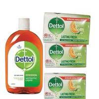 Dettol 1 litre bottle & 4 lasting fresh