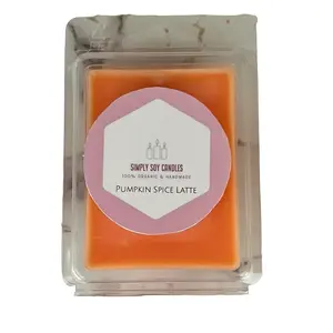 Pumpkin Spice Latte Wax Melts- Organic Soy Wax Melts fall waxmelt Highly Fragrant Scented Room Freshener