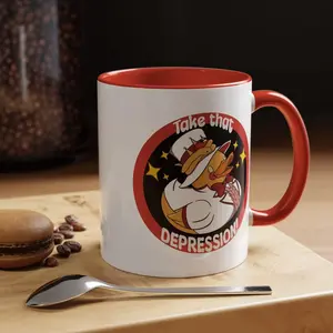 Take that depression inspired mug, Hazbin hotel, Helluva Boss