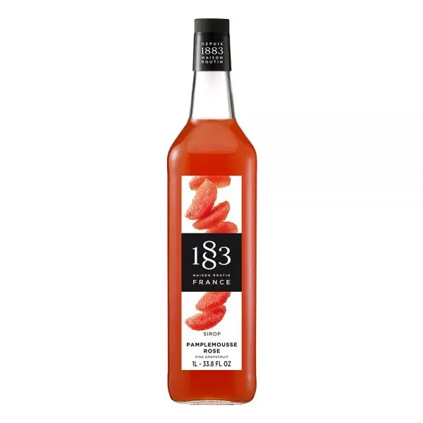 1883 Maison Routin Pink Grapefruit Syrup Made in France - Bottle (1L)