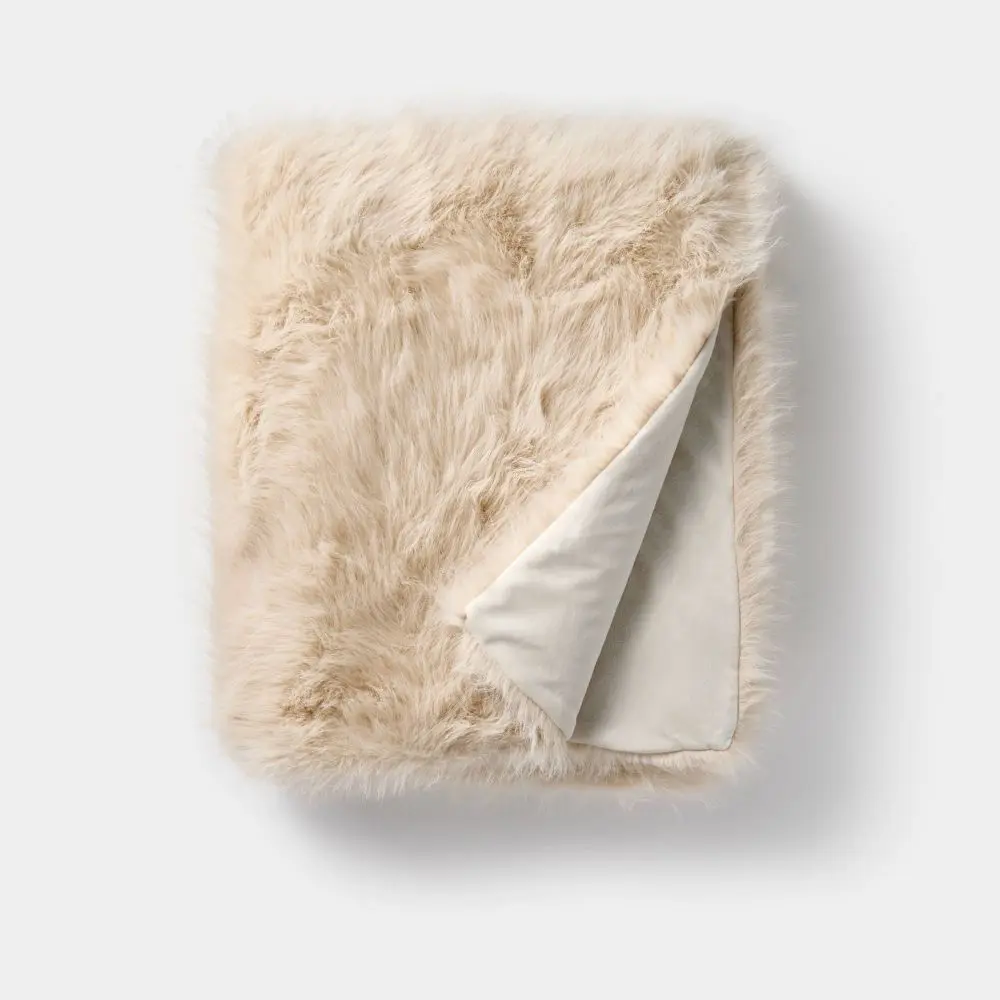 50"x60" Lush Faux Fur Throw - Threshold designed with Studio McGee 50"x60" Lush Faux Fur Throw - Threshold designed with Studio McGee