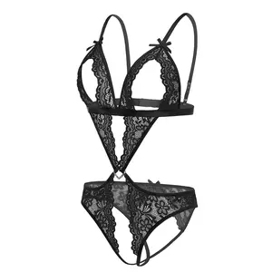Avidlove Lingerie for Women Lace Bodysuit Deep V One Piece Lingerie