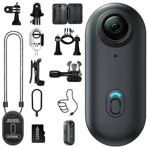 4K & 1080P Fhd Action Camera, Mini Wearable Cam, Portable, Wireless, 128GB Hand-Free Recording, Ideal for Cycling, Skiing, Outdoor Sports