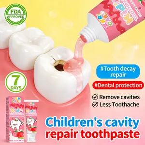 ZKRICARO Kids Toothpaste for Cavity Repair Dual Anti-Cavity System FDA Certified Strengthens Enamel Removes Plaque Freshens Breath Promotes Oral Health Xylitol Infused