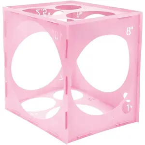 14 Holes Collapsible  Plastic Balloon Sizer Box, 1-10 Inch Balloons Sizer Cube, Balloon's Size Measurement Tools for Party Decorations