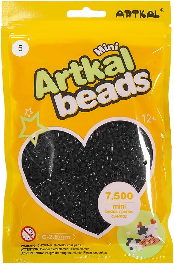 Beadora 2.6mm Mini Fuse Beads, 7500/15000pcs, DIY Melty Beads for Kids, Craft, Perler & Hama Compatible, Creative Art Beads Se
