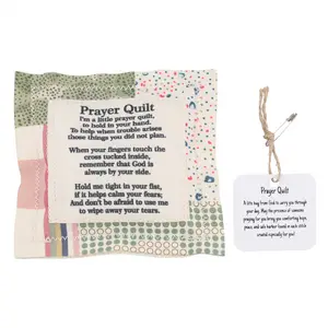 Pocket Prayer Quilt Individually Prayer Quilt Hand-Sewn Colorful Quilt Cozy Unique Symbolist Poetry Quilt for Family US