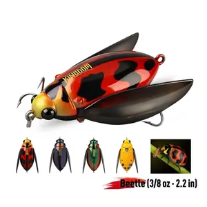 Beetle Topwater Fishing Lure(3/8 oz · 2.2 in), Ultra Realistic Bug Design, Premium Finish, Fast Action, Perfect for Bass Fishing