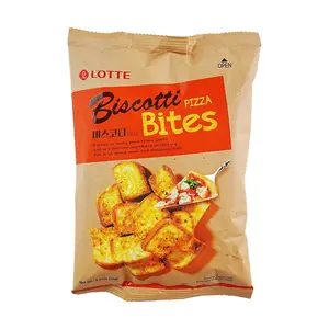 LOTTE Biscotti Pizza Flavor Crispy Baked Bread Chips 70g - Korean Snack