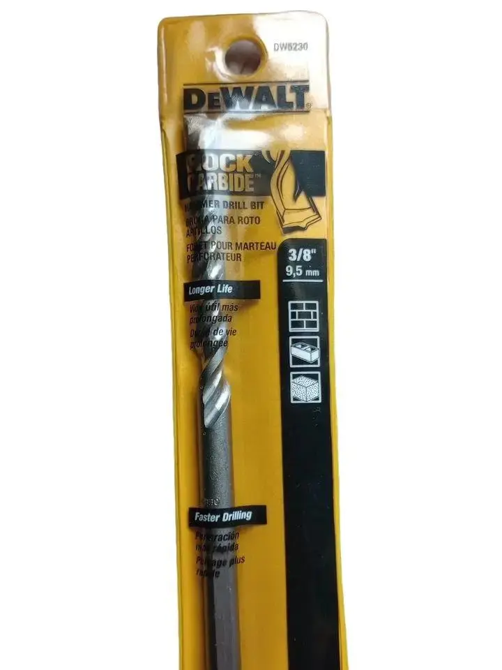 DEWALT DW5230 3/8-Inch x 6-Inch Carbide Hammer Drill Bit , Silver