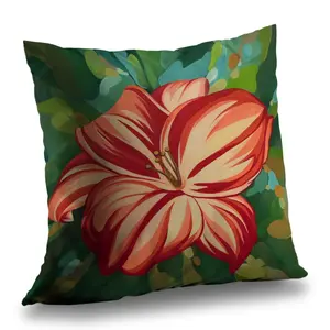 Begin Home Decor C1PT1414YFYQ0W 14 x 14 in. Blooming Daylilies Throw Pillow - Exotic Home Decor Insert