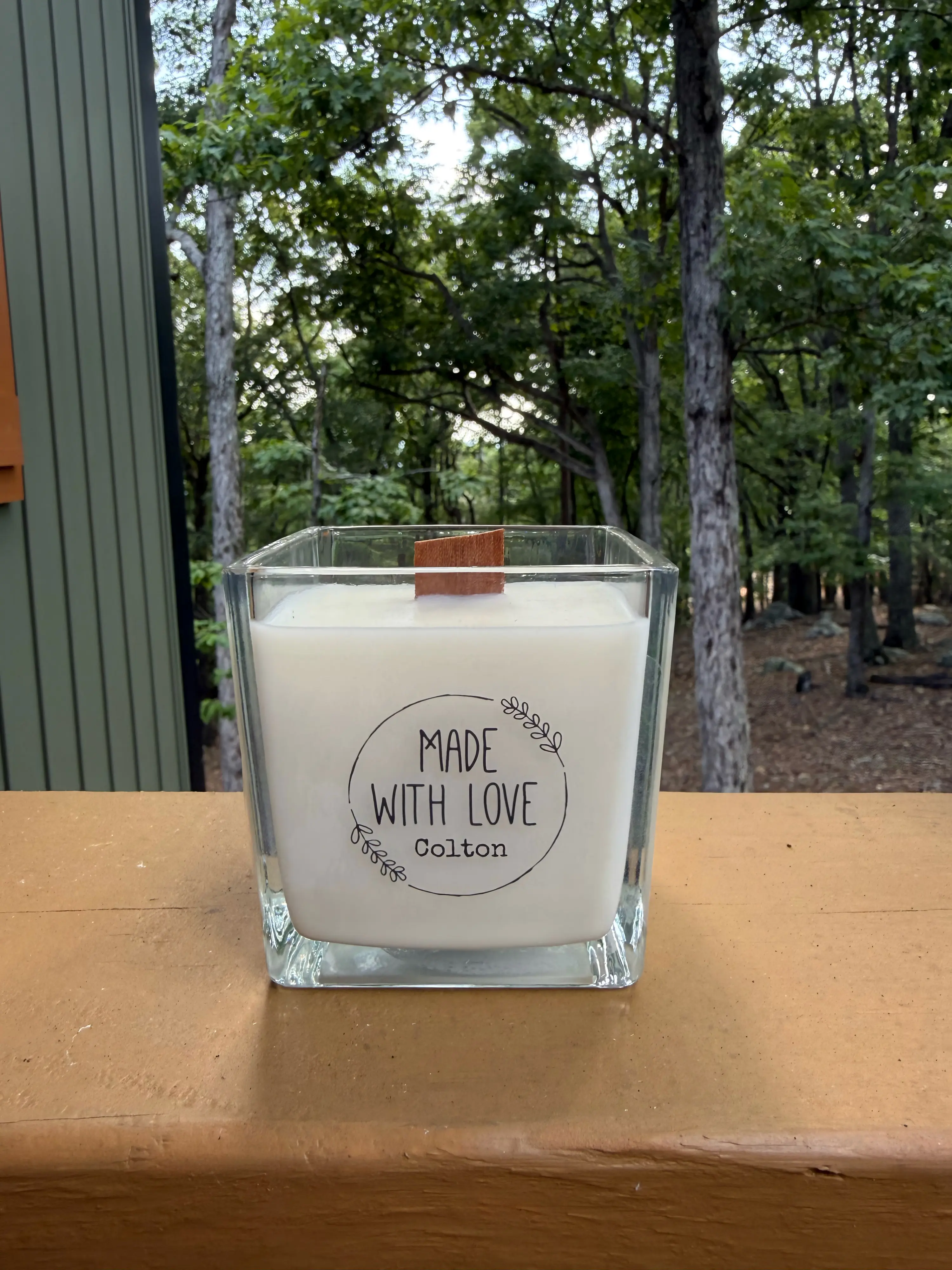 Personalized New Baby Candle - Just Add Name - Vegan Baby Shower Candle- Customized Baby Shower Gifts