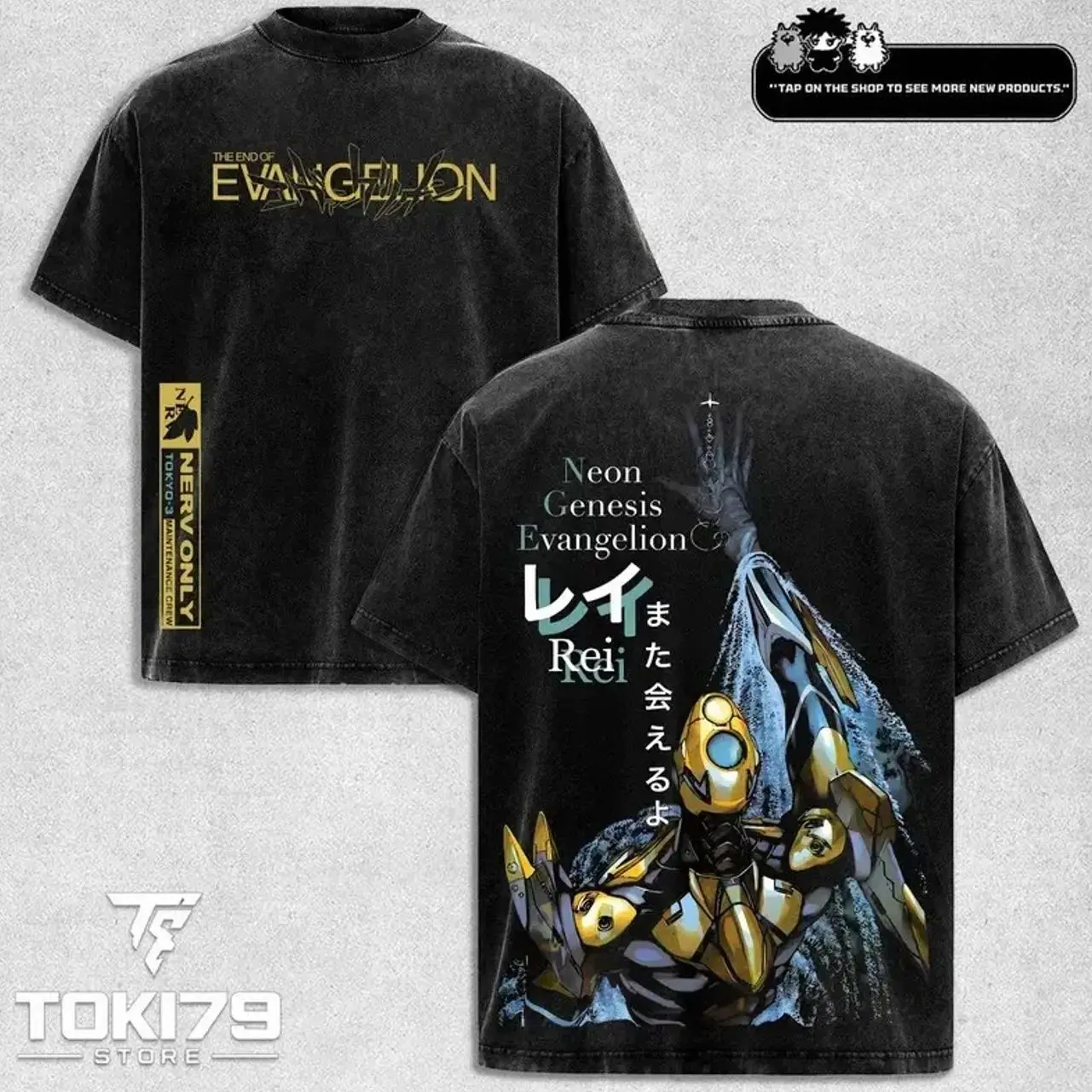 Neon Genesis Evangelion 00 Washed Heavy Cotton T-Shirt | Unisex Anime Manga Tee and Evangelion Fans Fabric Menswear Top Tshirt Clothing Collar Seamless Oversized Streetwear Hoodie Kangaroo graphic sweatshirt merch gift 3GG