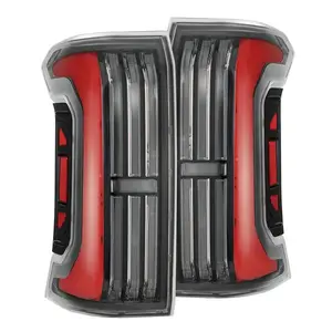 AlphaRex 24+ Toyota Tacoma NOVA-Series Prismatic LED Tail Lights Black-Red