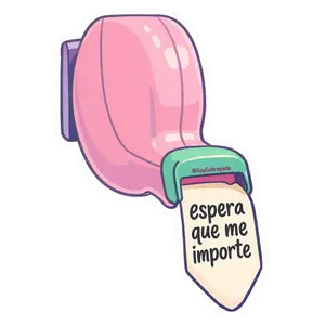 Sticker "Espera que me importe"