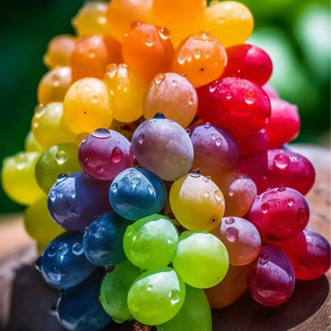 Rainbow Grape Seeds: 100 Rare Sweet Fruits for Colorful Gardens Gifts - Non-GMO for Home Gardening