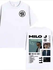 Rapper Milo J 111 Album Merch T Shirt Men Women Fashion Retro T-shirt Cotton Casual Oversized Short Sleeve T-shirts Fans Gift
