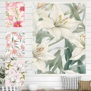 PIKPAKA Easter Lily Tapestry Artistic Textile Decor Easy-Hang microfiber wall hanging creates perfect backdrops for photos or events. Ideal for living rooms, bedrooms & outdoor decor Enhances Ambiance Changeable Decor