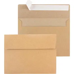 50 Pack  Envelopes,A4 Invitation Envelopes,4x6 Envelopes for Invitations,Envelopes,Wedding,  Shower,Brown  Envelopes for Personalize Birthday Party