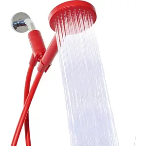 Sproos - Handheld Shower , High , 3 Spray Functions Plus Pause, Extra Long 70 Inch Hose -  Materials - Easy DIY Installation - High  Performance - Red