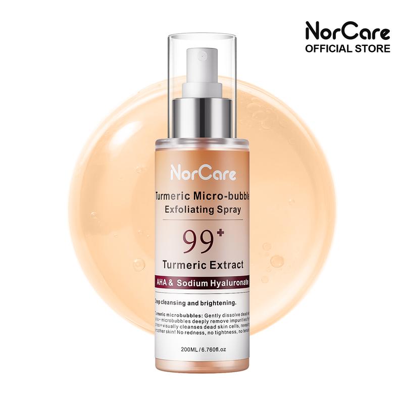 Dr.NorCare  Peel Shot Keratin Care 2026 Future Skincare Micro-Bubble Tech Gentle Turmeric Exfoliating Spray with Niacinamide & Jeju Carbonated Water, 200ml Remove Old Waste Cutin and Clean Pores Moisturizers Moisture Hydrating Exfoliating body scrub