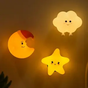 Mini LED Night Light, USB-Rechargeable Cartoon Silicone Night Light, Dimmable Night Light, Touch-Control Soft Light for Bedroom & Bedside, Nightlight For Bedroom, Perfect Gift for Kids, Thanksgiving, Christmas, New Year & Birthdays