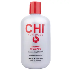 CHI for Dogs Oatmeal Shampoo - Best Dog Wash for Dry Skin and Itch Relief - Gentle Formula with Soothing Ingredients - Sulfate and Paraben Free - pH Balanced - Made in USA, 16 Fl Oz