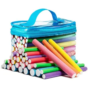 Salon Heatless Flexible Hair Rollers Curlers 42-pack 7" Soft Foam Flexi Twist Curling Rods for Short Long Hair